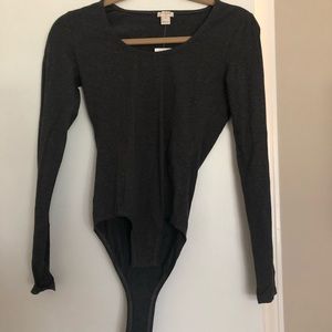 Grey bodysuit brand new jcrew factory